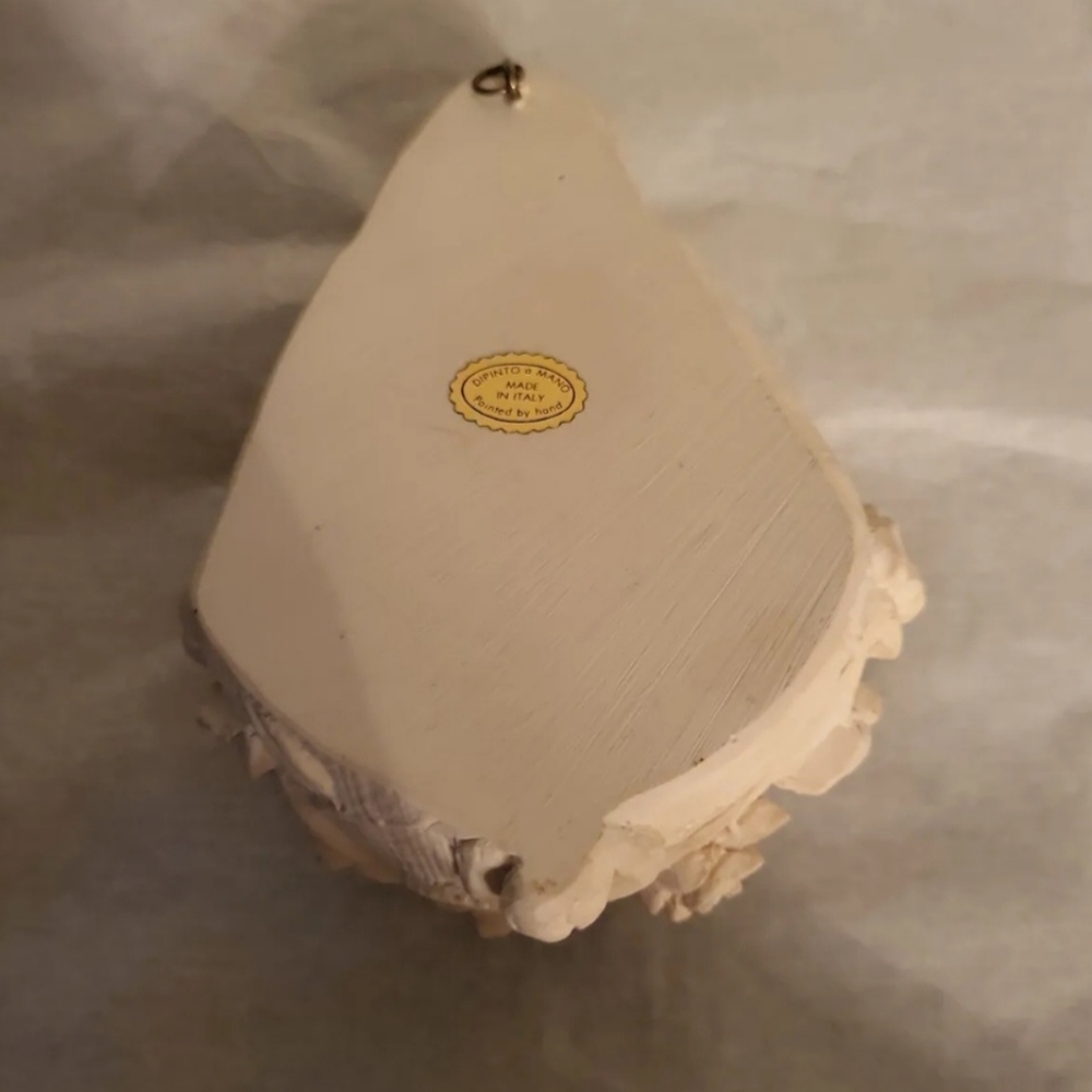 Vintage Holy Water Font Dipinto A Mano Made in Italy Holy Mary Bless - Picture 9 of 9
